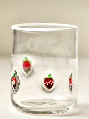 Anthropologie ICON Chocolate/Strawberry 🍓 Juice Glass